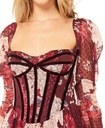 Minivestido con corsé estampado