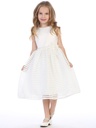 Vestido de raso y rayas con torera