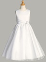 Vestido Organza satinada y cristal