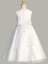 Vestido Organza satinada y cristal