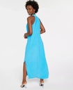 Maxi vestido halter plisado