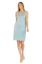 Vestido con chaqueta metalizada