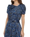 Vestido midi con mangas abullonadas
