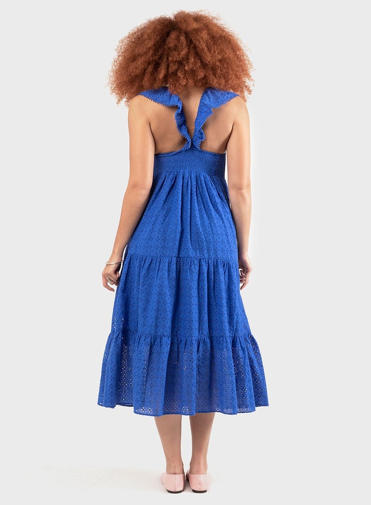 Vestido de tirantes con ojales