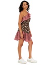 Vestido asimétrico con volantes