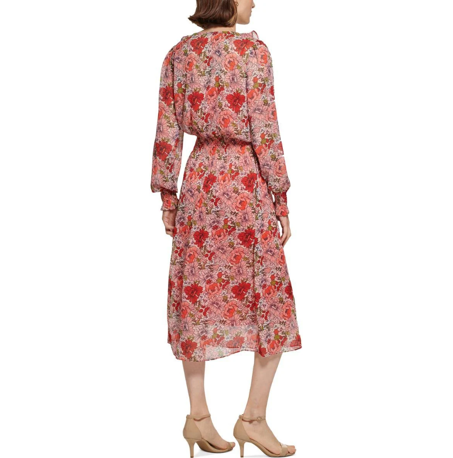 Vestido maxi de manga larga