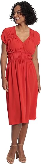 Vestido midi de crèpe Catalina