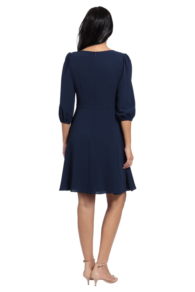 Vestido crepe plisado 