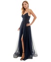Vestido con corpiño plisado de tul