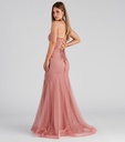 Vestido de sirena con bordados