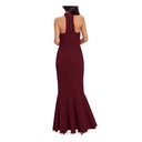 Vestido halter con volantes