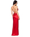 Vestido de satén drapeado