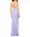 Vestido largo con tiras y lentejuelas