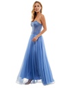 Vestido bustier sin tirantes bordado
