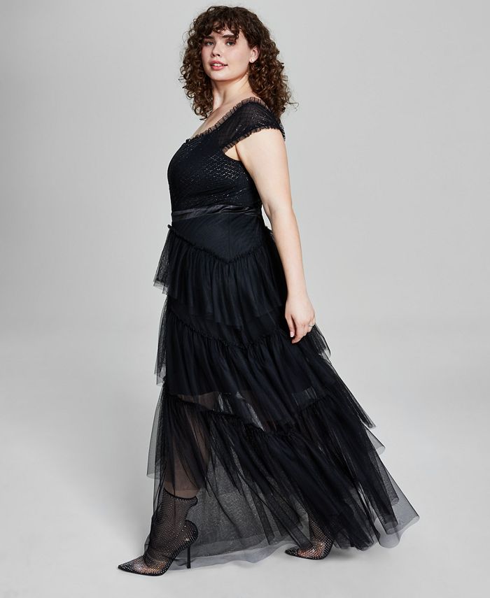 Vestido de tul escalonado