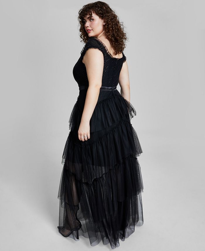 Vestido de tul escalonado