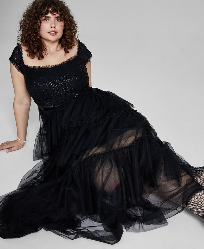 Vestido de tul escalonado