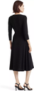 Vestido midi cruzado con cinturón