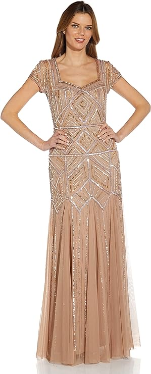 Vestido con Godet adornado