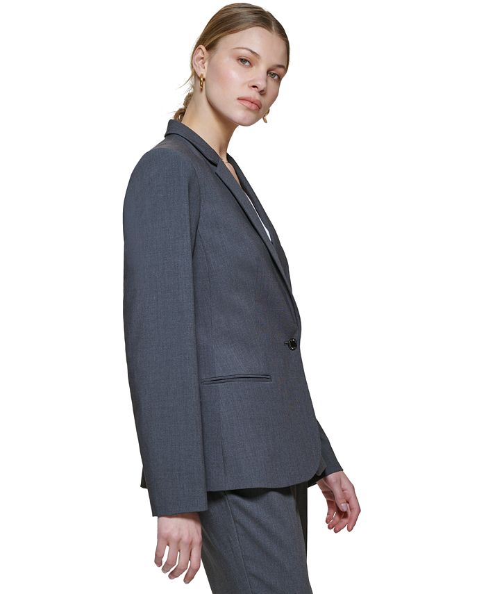Blazer con cierre de un boton