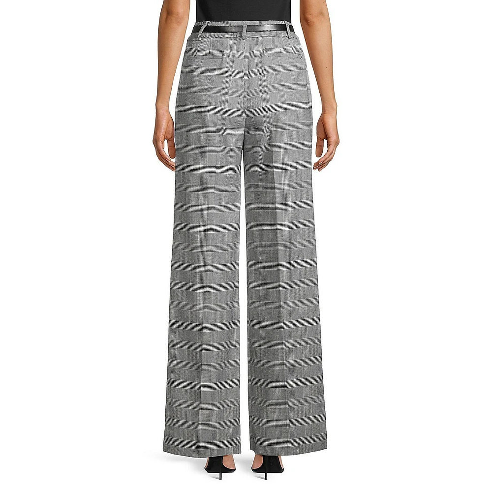 Pantalón a cuadros con pinzas