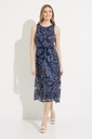 Vestido midi formal con bordado