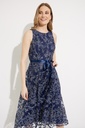 Vestido midi formal con bordado