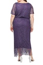 Vestido midi tipo blusón metalizado