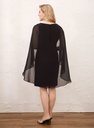 Vestido formal con capa de chiffon