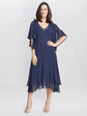 Vestido midi de gasa con chaqueta Cheryl