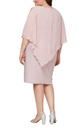 Vestido corto con capa asimétrica