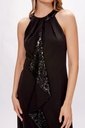 Vestido halter con volantes