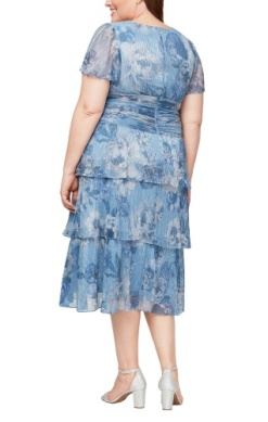 Vestido con cintura escalonada lúrex