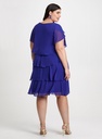 Vestido a capas con volantes y pedrería