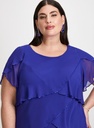 Vestido a capas con volantes y pedrería