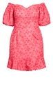 Vestido con detalles de flores 3D