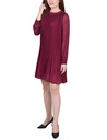 Vestido plisado de manga larga