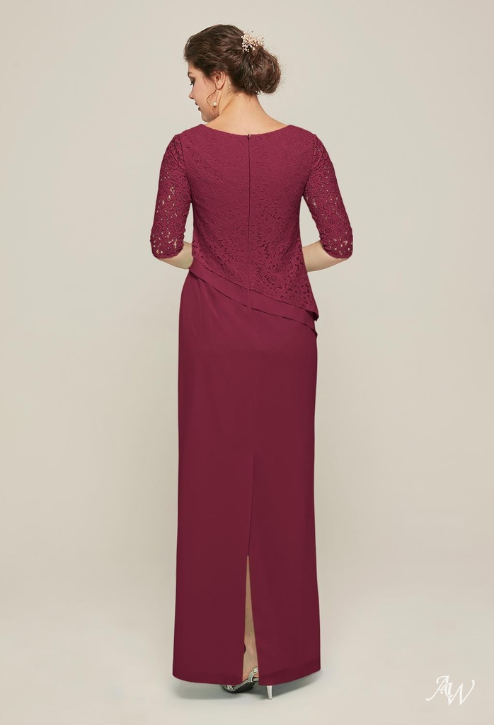 Vestido largo con mangas 3/4 Paige
