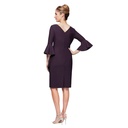 Vestido tubo drapeado con brillante