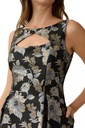 Vestido largo de jacquard floral