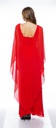 Vestido de gasa de crepé liso 
