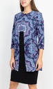 Vestido de crepé con estampados múltiples