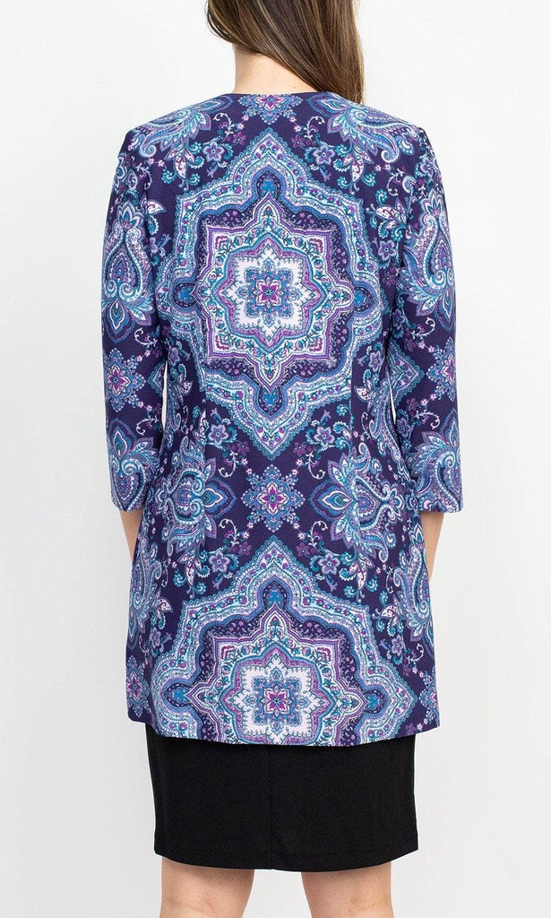 Vestido de crepé con estampados múltiples