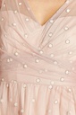 Vestido midi con escote ilusion 