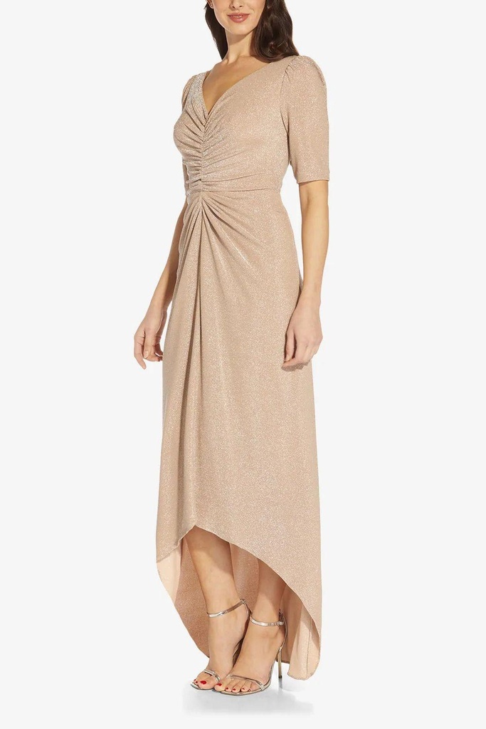 Vestido de punto metalizado