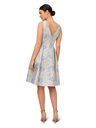 Vestido de jacquard acampanado