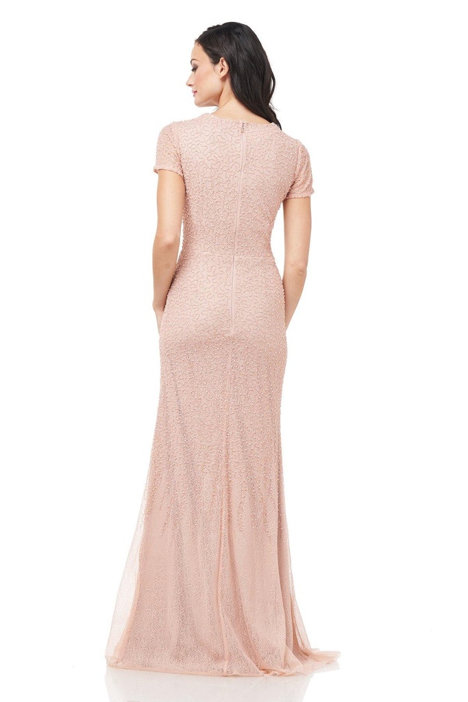 Vestido largo con cuello vuelto
