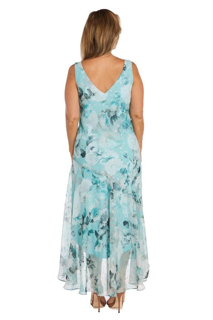 Vestido maxi con capa corta