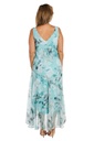 Vestido maxi con capa corta