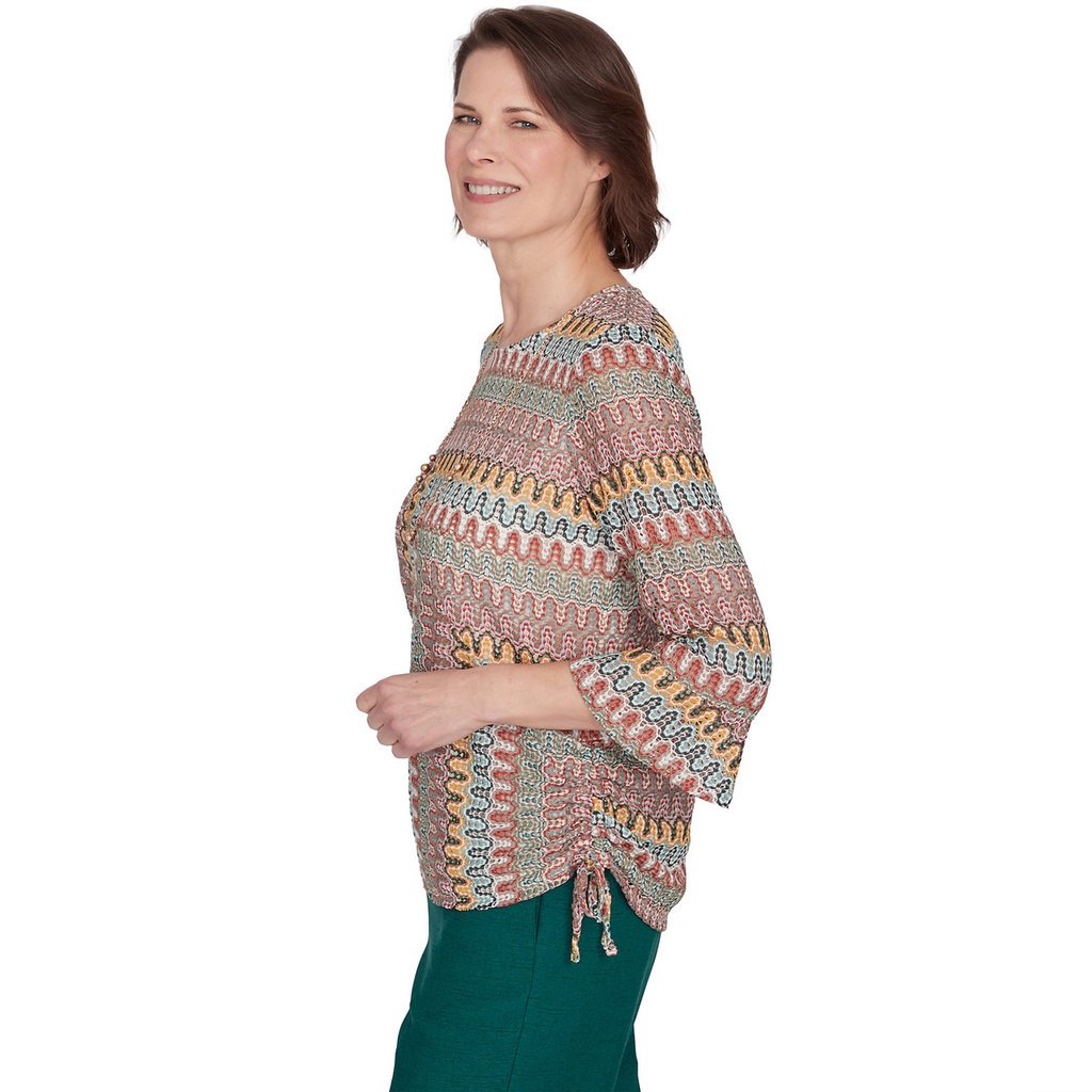 Blusa con textura empalmada